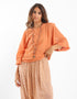 Short top with 3/4 wide sleeves